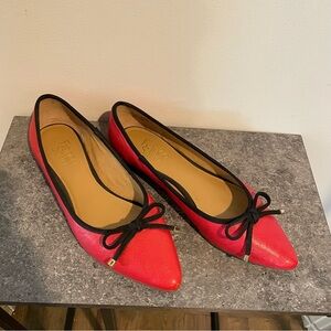 Franco Sarto Red leather ballet flats Shari2  size 7.5